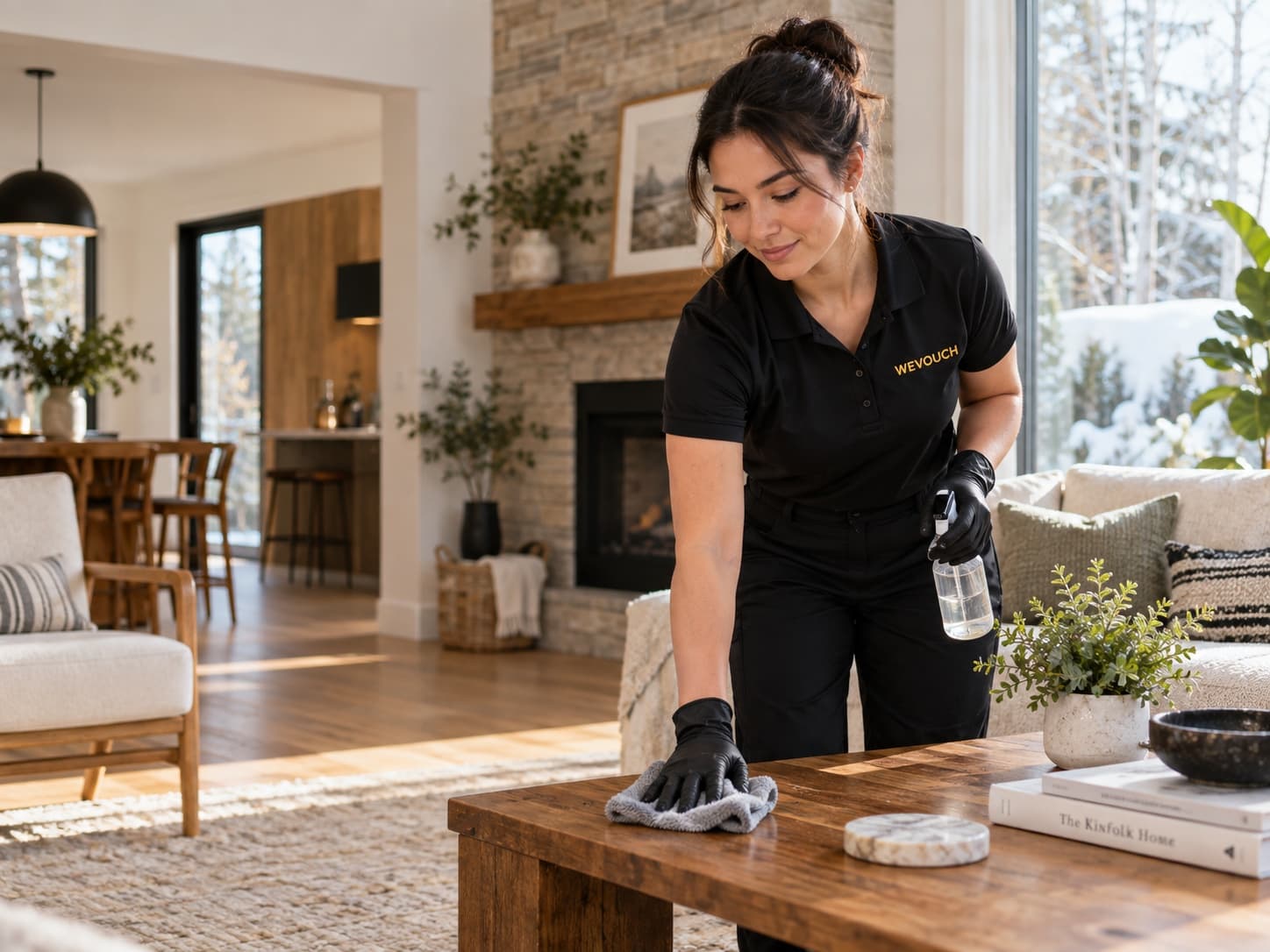 A WEVOUCH professional caring for a bright Edmonton home